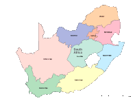 South Africa Map with Administrative Borders