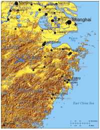 China Vector Maps Zhejiang Province Shaded Relief