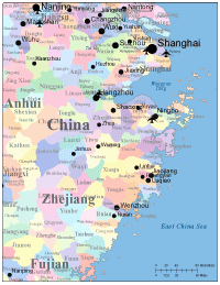 View larger image of China Vector Maps Zhejiang Province