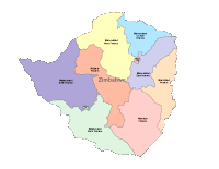 Zimbabwe Map with Administrative Borders
